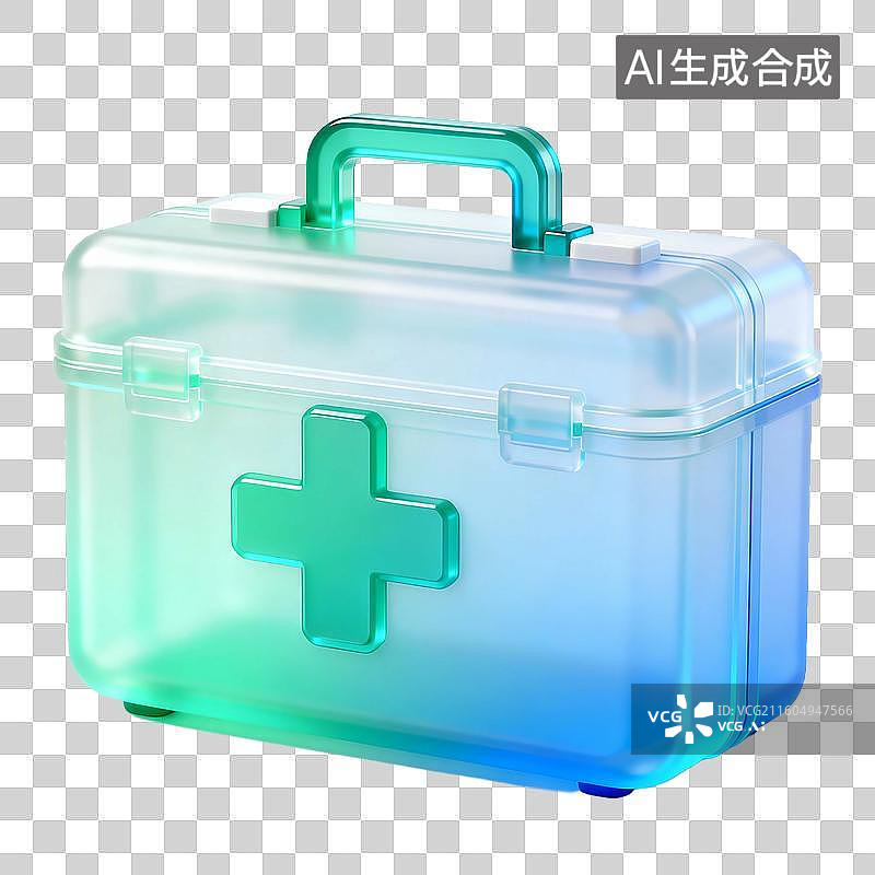 【AI数字艺术】科技感3D建模医疗元素图片素材