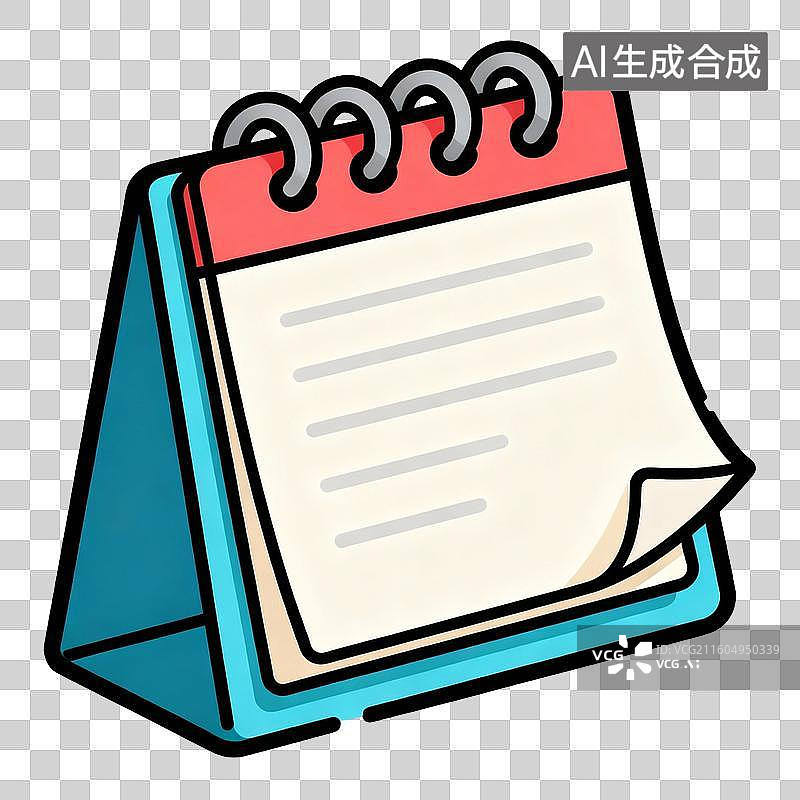 【AI数字艺术】卡通台历图标图片素材