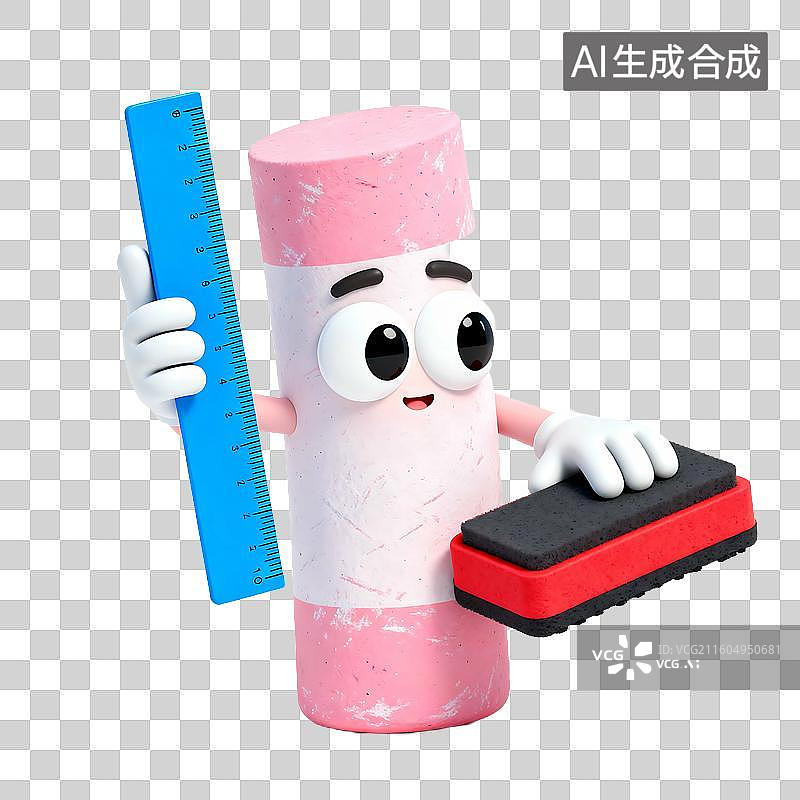 【AI数字艺术】3D可爱拟人元素图片素材