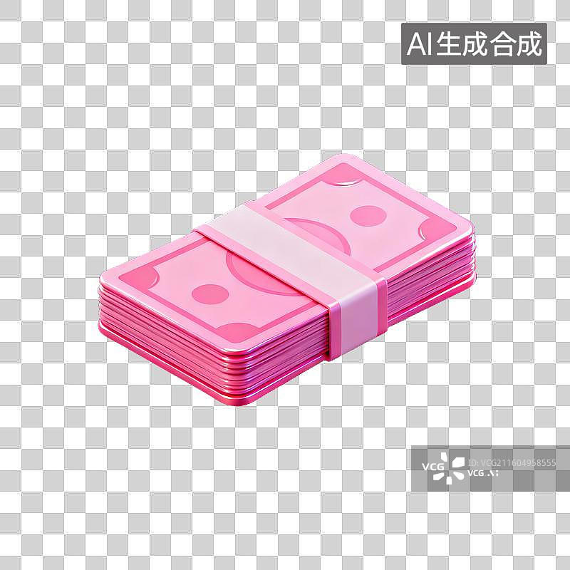 【AI数字艺术】一沓钞票图片素材