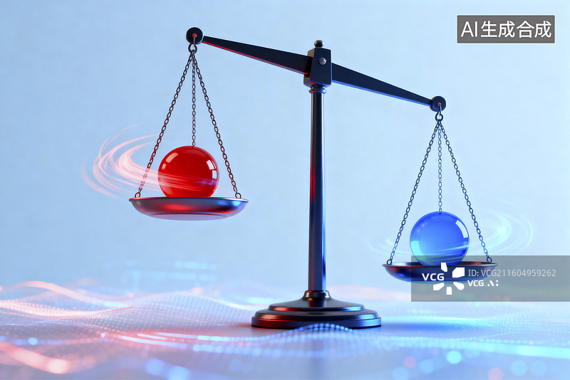 【AI数字艺术】天平上的色彩平衡图片素材