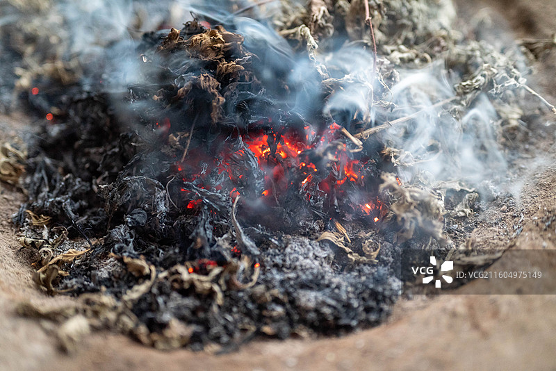 燃烧艾草 艾草燃烧 点燃艾草 艾叶图片素材