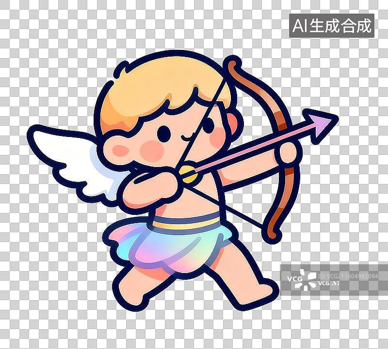 【AI数字艺术】十二星座射手座2D卡通插画免抠元素图片素材