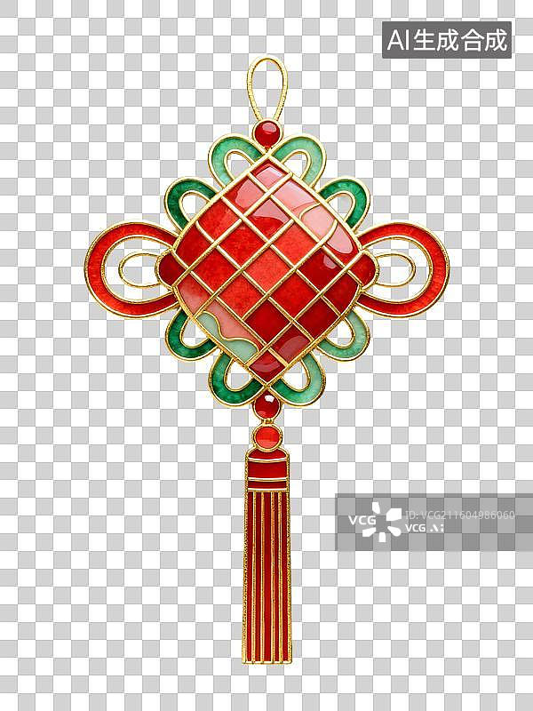 【AI数字艺术】新中式中国年俗元素中国结图片素材