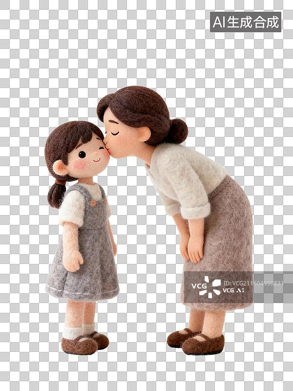 【AI数字艺术】母女亲昵温馨瞬间图片素材