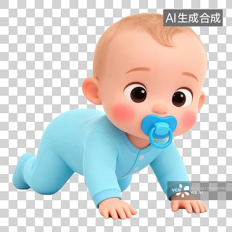 【AI数字艺术】爬行的宝宝图片素材