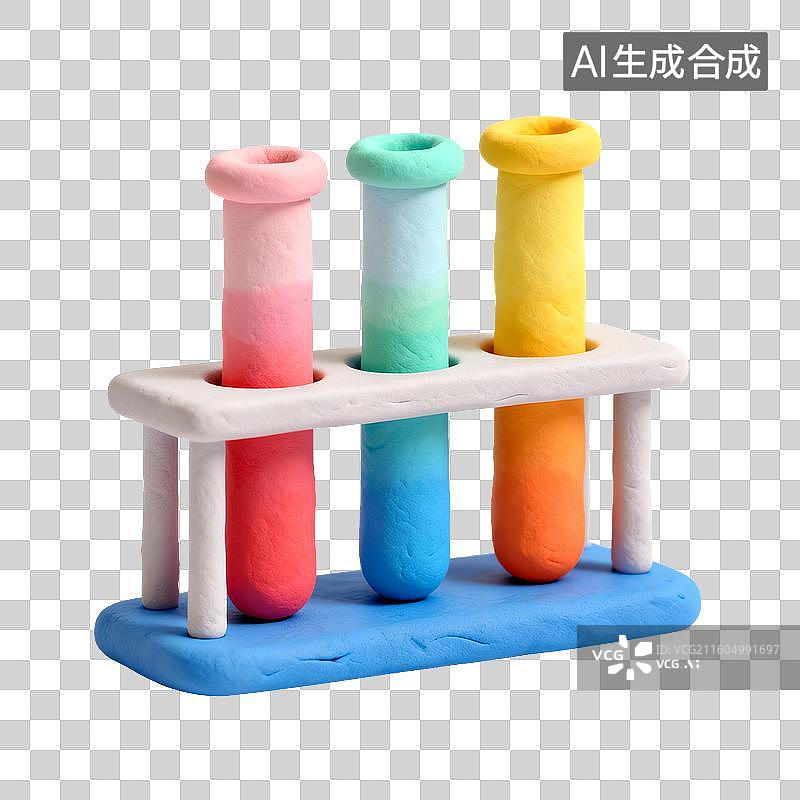【AI数字艺术】色彩缤纷的科学实验试管图片素材