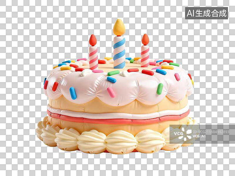 【AI数字艺术】装饰多彩的生日蛋糕图片素材