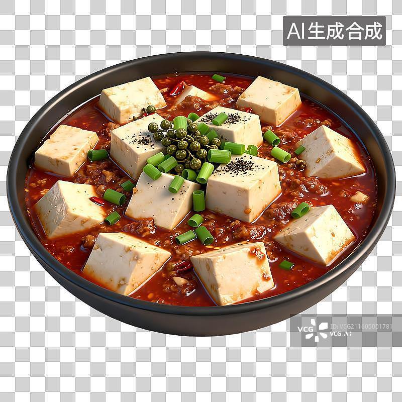 【AI数字艺术】香辣可口的麻婆豆腐图片素材