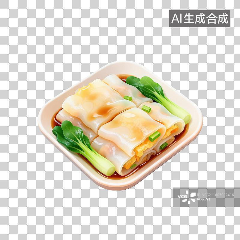 【AI数字艺术】广东肠粉美食菜肴元素 年夜饭聚餐图片素材