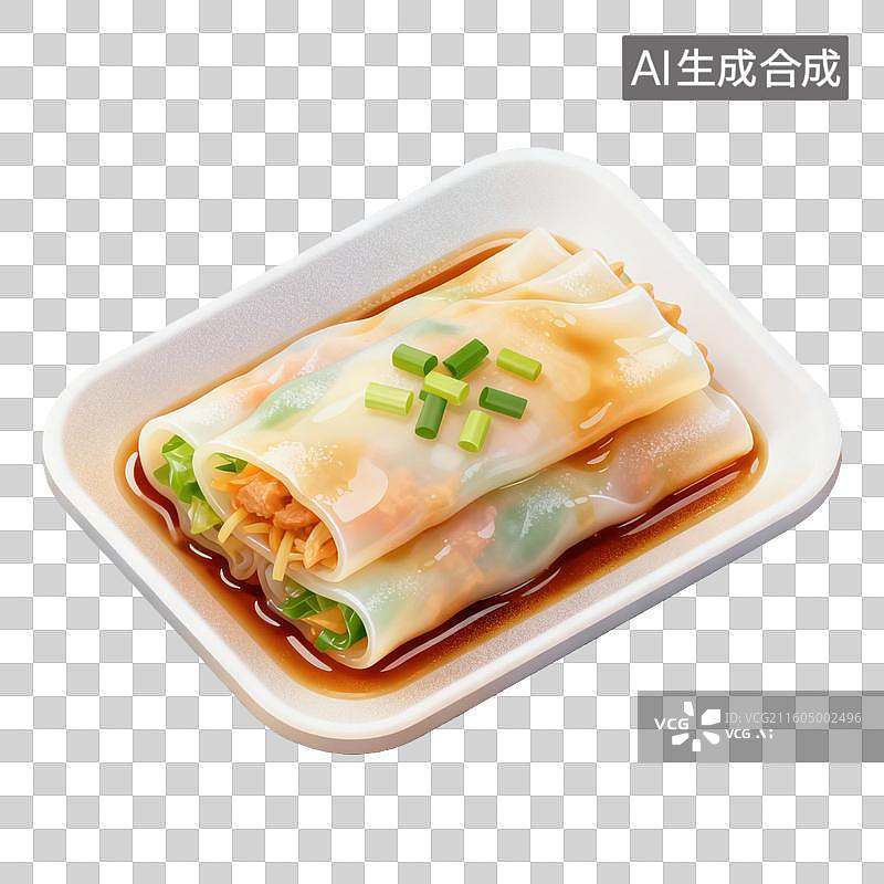【AI数字艺术】广东肠粉美食菜肴元素 年夜饭聚餐图片素材