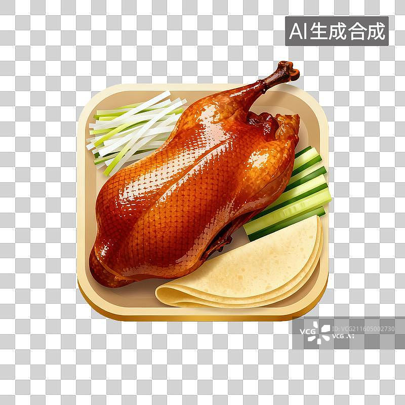 【AI数字艺术】北京烤鸭美食菜肴元素 年夜饭聚餐图片素材