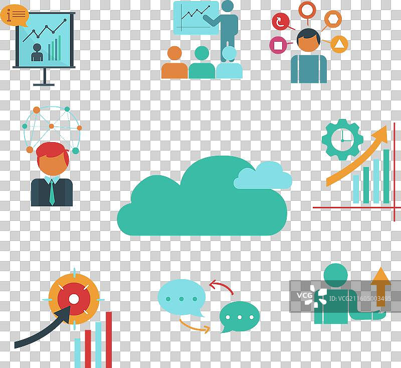 实习工作培训信息图表，包含各种元素图片素材