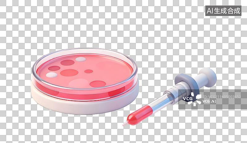 【AI数字艺术】实验室化学实验器材设备用品科研3D卡通插画元素图片素材