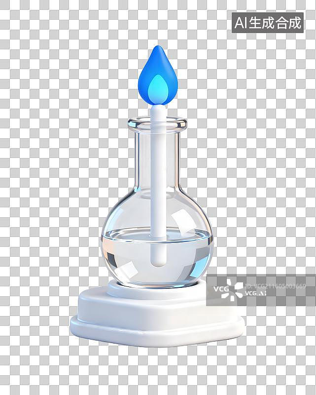【AI数字艺术】实验室化学实验器材设备用品科研3D卡通插画元素图片素材