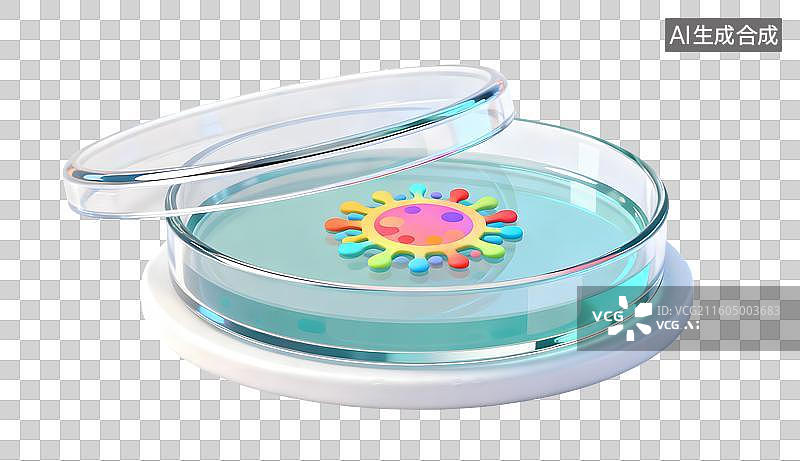 【AI数字艺术】实验室化学实验器材设备用品科研3D卡通插画元素图片素材