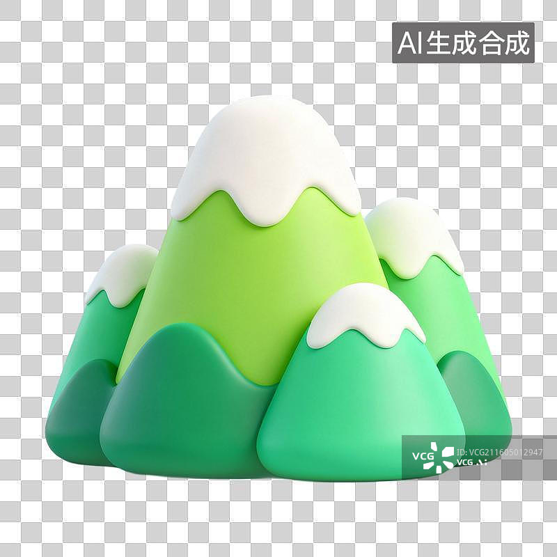 【AI数字艺术】3D拟物风格二十四节气春天谷雨元素青山绿水旅行旅游图片素材