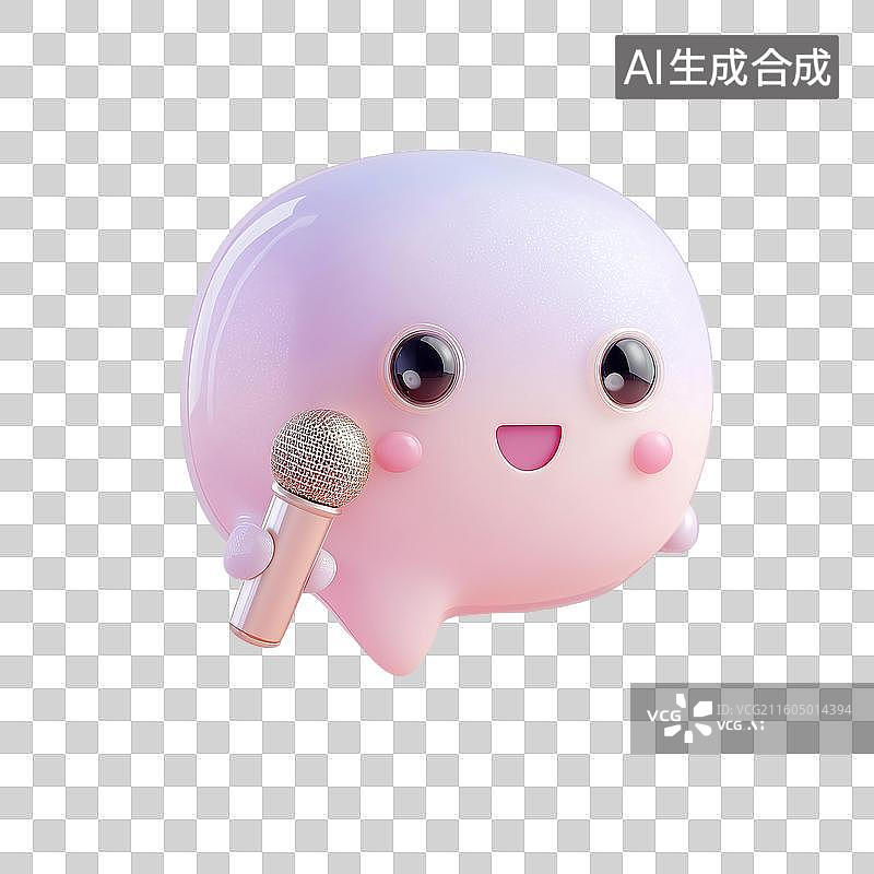 【AI数字艺术】语音消息气泡3D图标图片素材