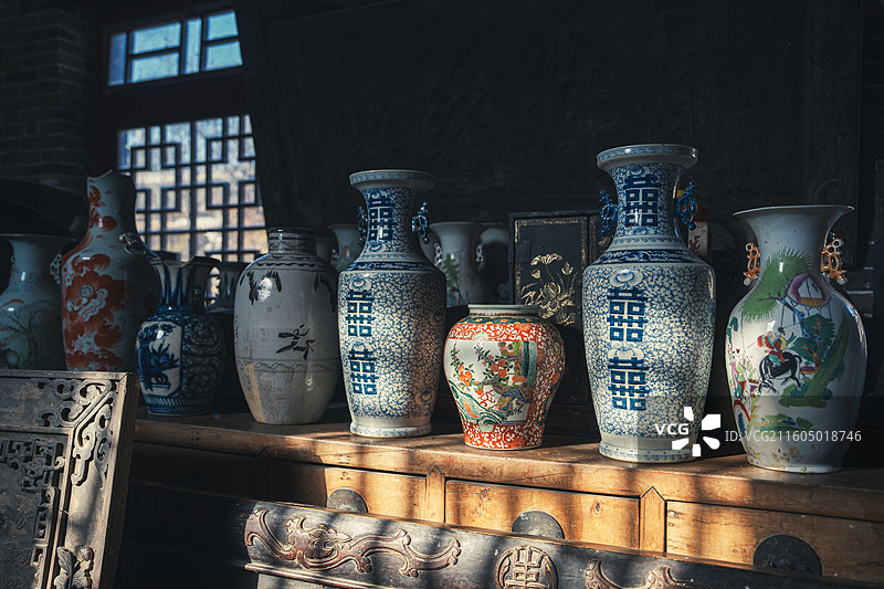 邯郸广府古城武家大院瓷器图片素材