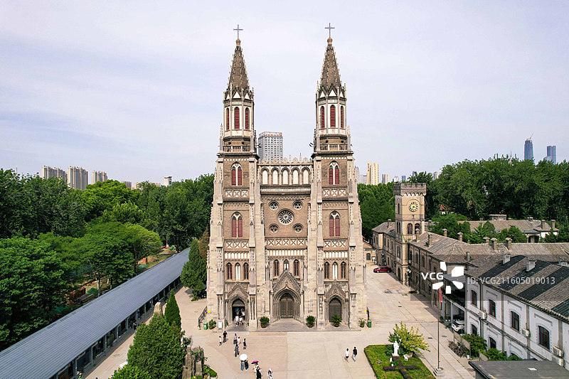 济南洪家楼天主堂图片素材