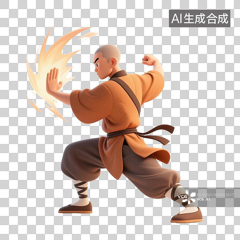 【AI数字艺术】武魂：功夫动势图片素材