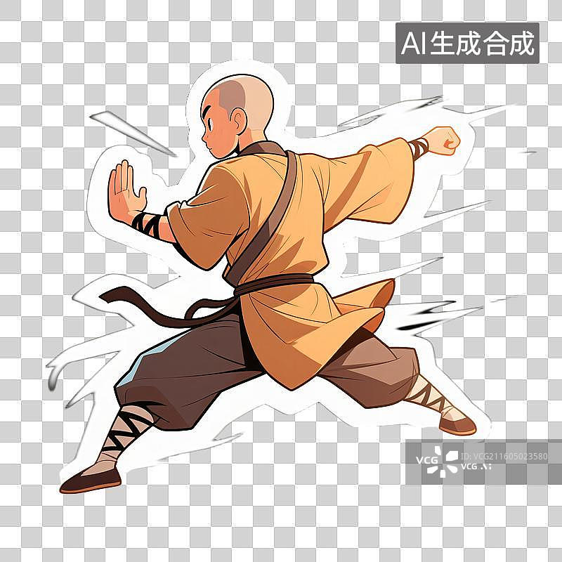 【AI数字艺术】武魂：功夫动势图片素材