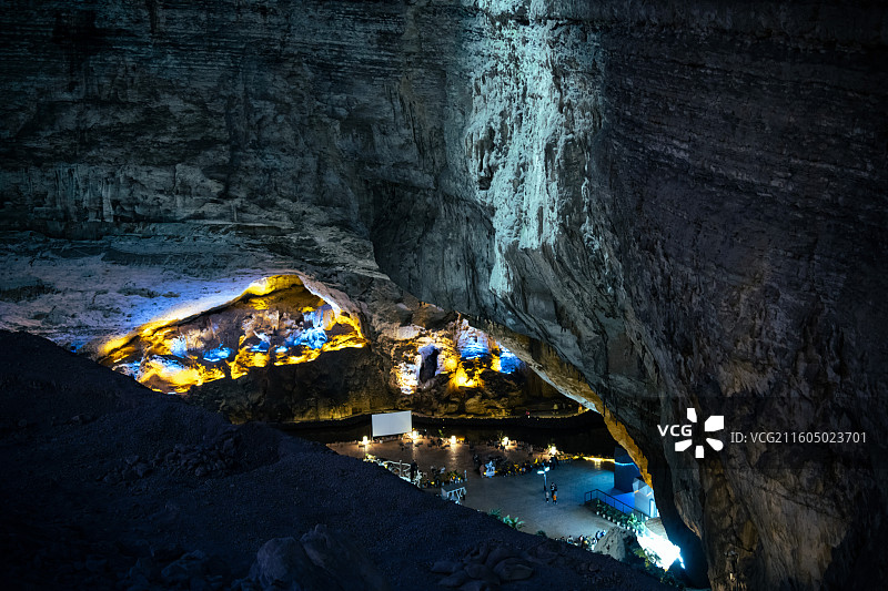 宜宾 兴文石海 地下洞穴 溶洞 钟乳石图片素材