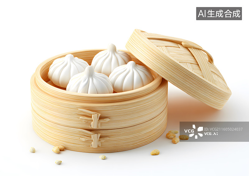【AI数字艺术】一笼美味大包子图片素材