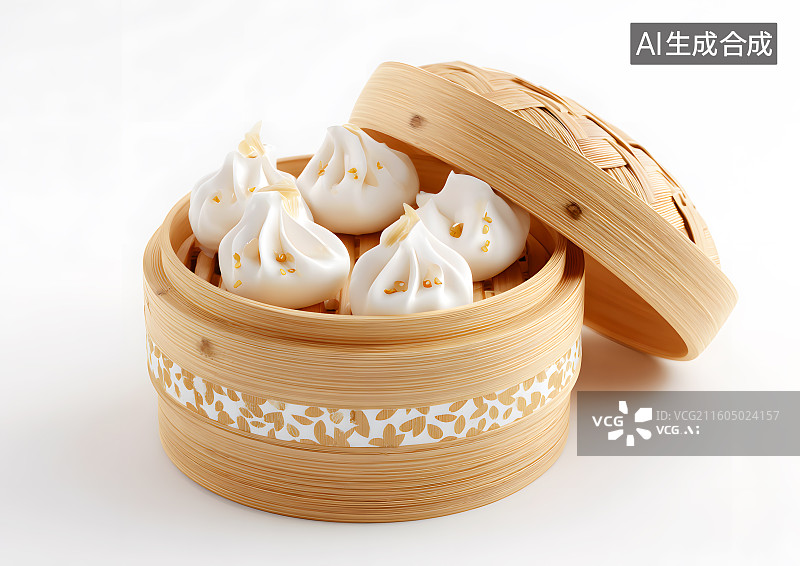 【AI数字艺术】一笼美味大包子图片素材