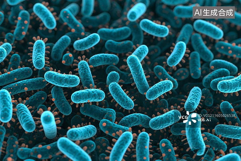 【AI数字艺术】微生物群放大视图图片素材