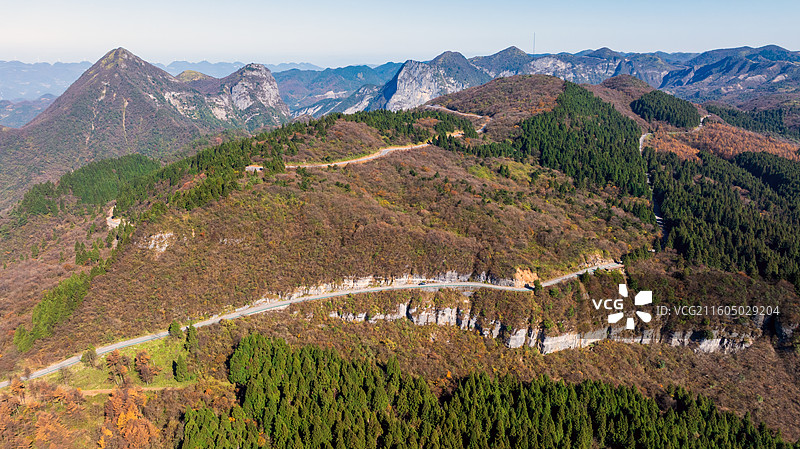 湖北恩施太阳河乡深秋时节色彩斑斓美如画卷图片素材
