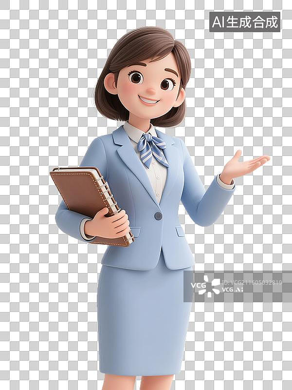 【AI数字艺术】3D渲染卡通人物，老师，教师，工作，职业，劳动节，免抠元素图片素材