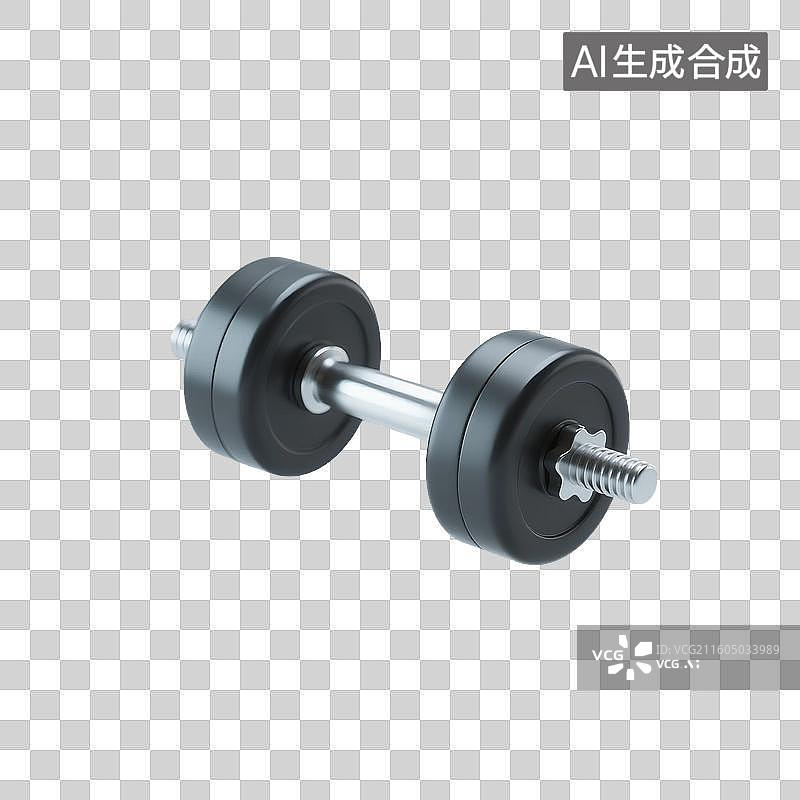 【AI数字艺术】用于力量训练的单个哑铃图片素材