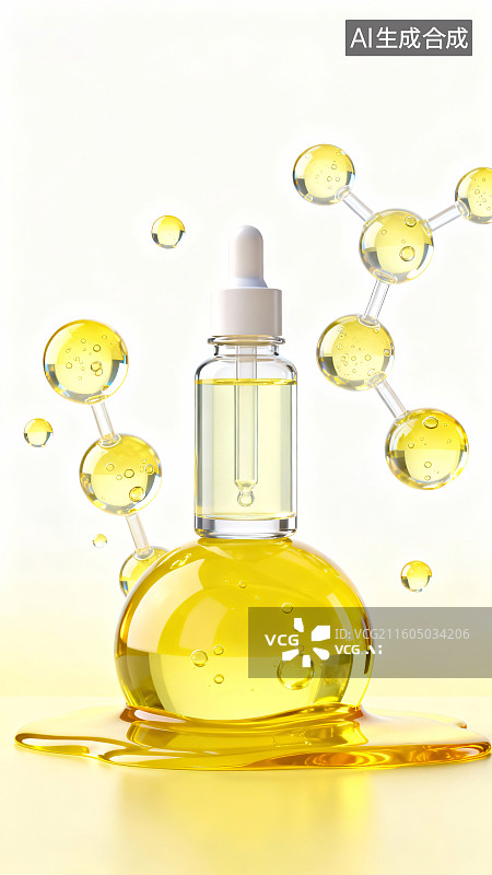 【AI数字艺术】医美分子实验设计概念海报图片素材