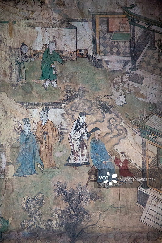 太原纯阳宫壁画图片素材