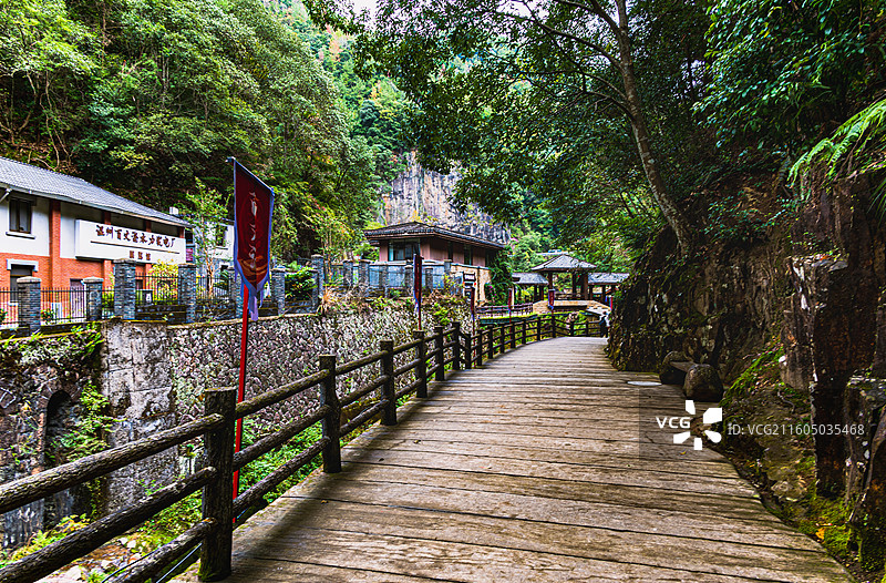 温州刘伯温故里百丈漈景区风景图片素材