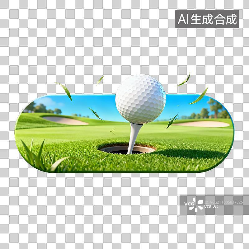 【AI数字艺术】高尔夫球场上的高尔夫球图片素材