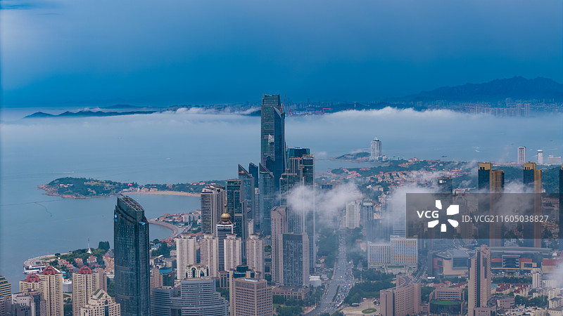 青岛市区和浮山图片素材