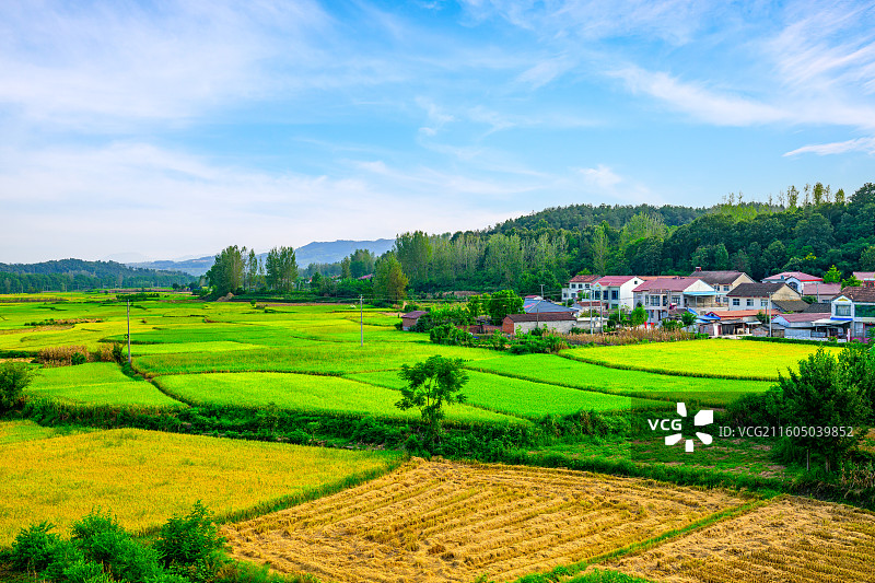 乡村田园风光，湖北襄阳南漳县图片素材
