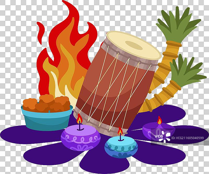 手绘的洛里节图片素材