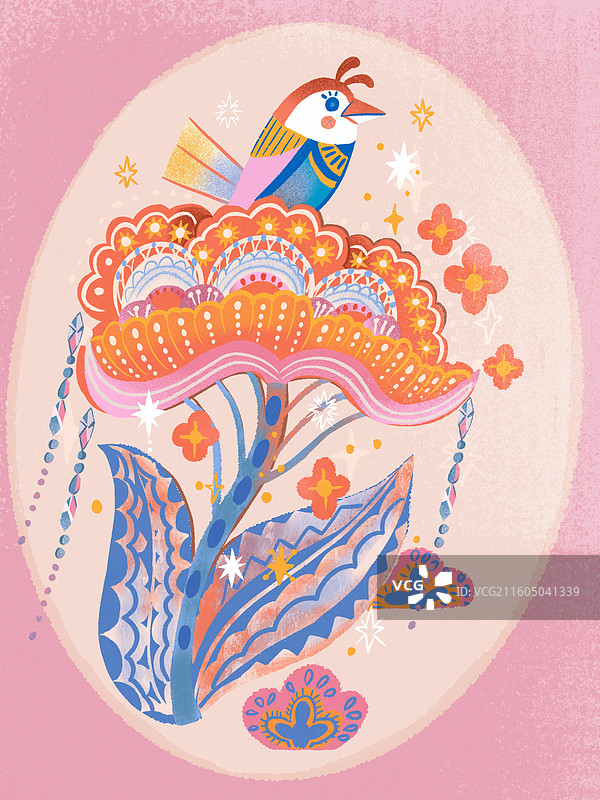 小鸟与花儿图片素材