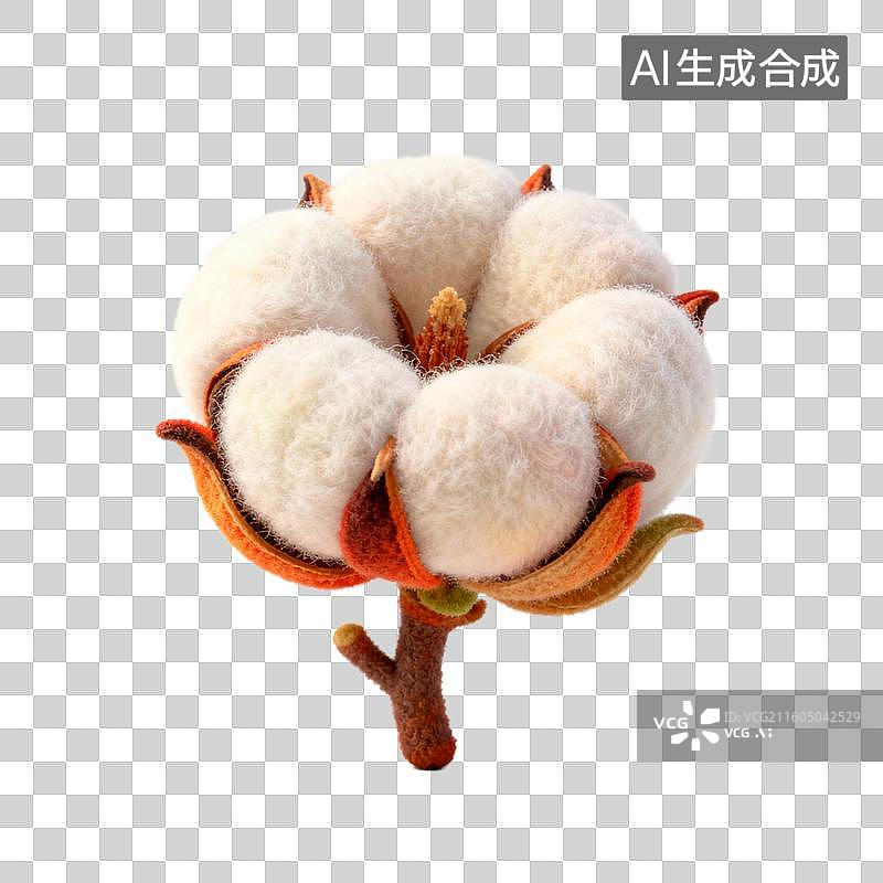 【AI数字艺术】棉花花朵背景图片素材