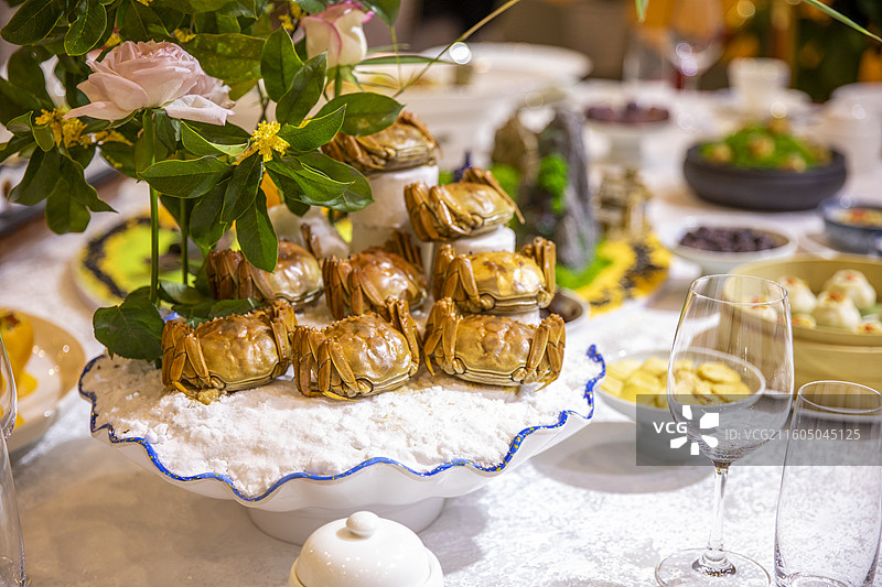 螃蟹宴图片素材