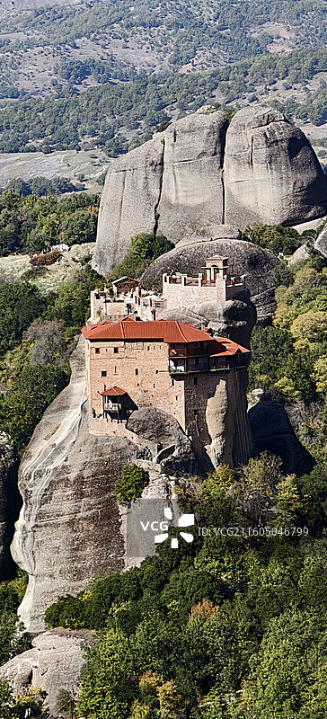 希腊天空之城～梅黛奥拉-圣尼古拉奥斯修道院图片素材