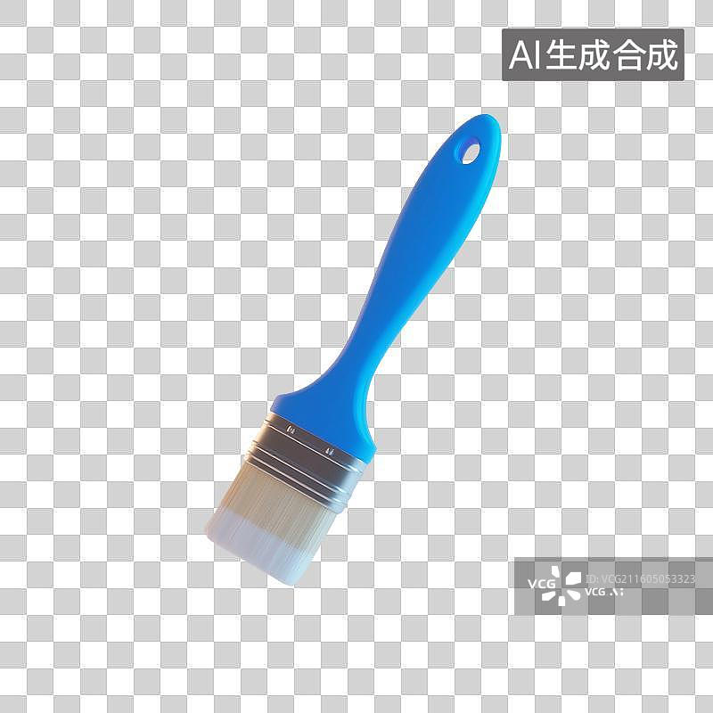 【AI数字艺术】3D渲染，刷子，油漆刷，涂料刷，颜料刷，免抠元素图片素材