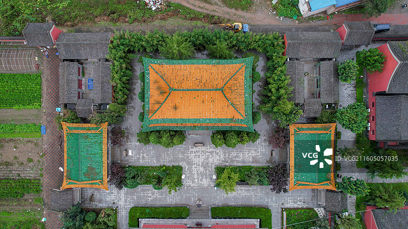 天津宝坻广济寺航拍图片素材