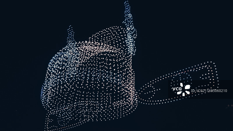 无人机表演 总台科晚 科技与创新 五彩斑斓的夜晚 硬核浪漫 浪漫无人机图片素材