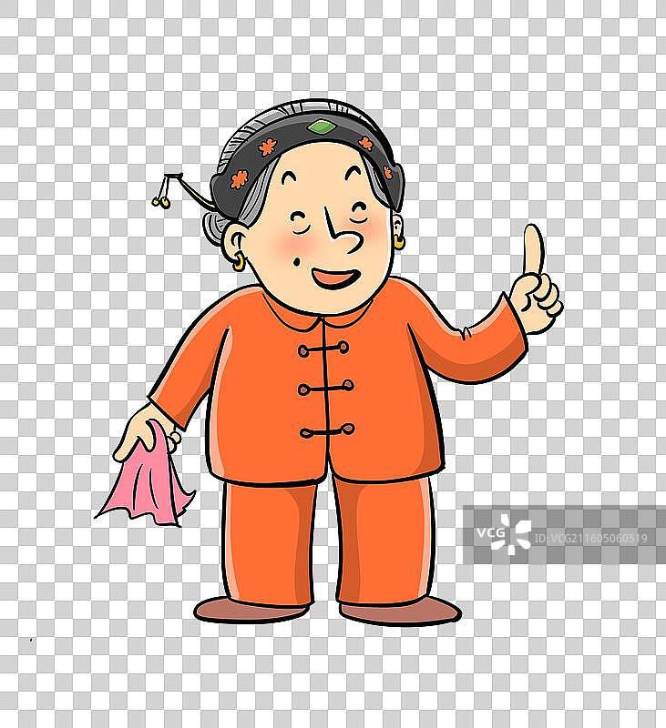 传统古代着装的媒婆图片素材