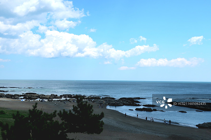 日本茨城县东茨城郡大洗町，大洗公园和大洗海岸图片素材