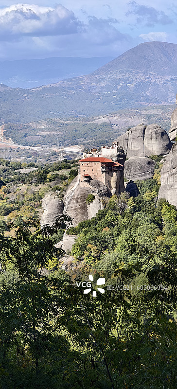 希腊天空之城-梅黛奥拉-圣尼古拉奥斯修道院图片素材